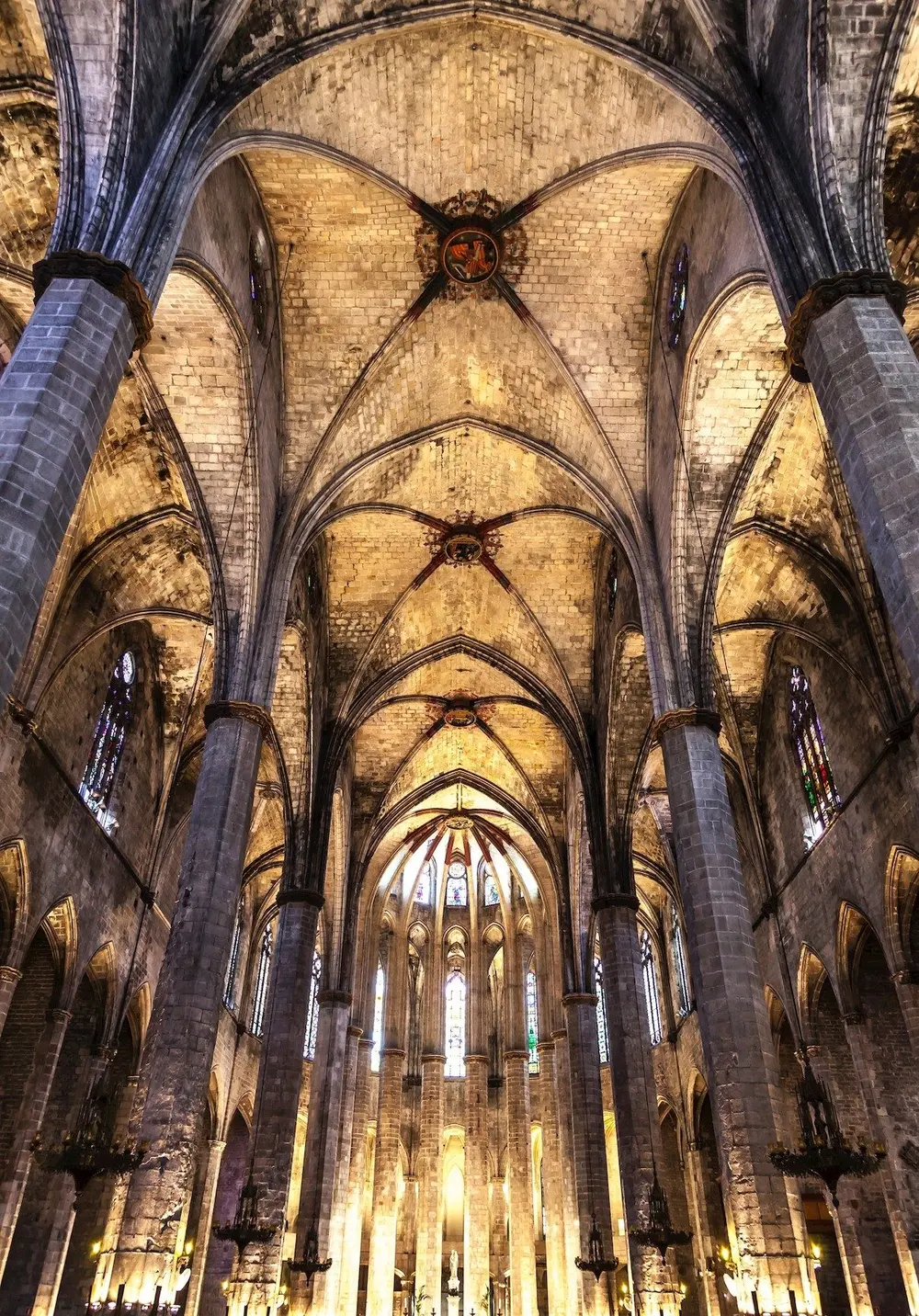 Bóvedas góticas de la Basílica de Santa Maria del Mar