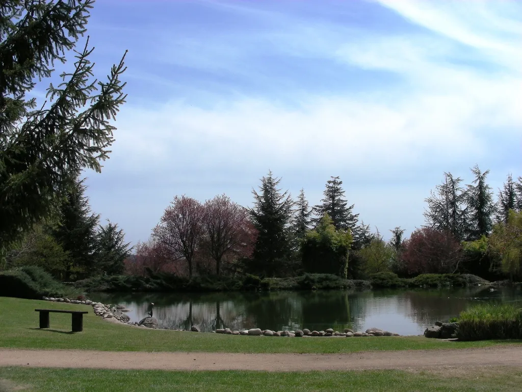El pequeño lago de la finca